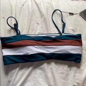 Zaful Cami Striped Bikini Top